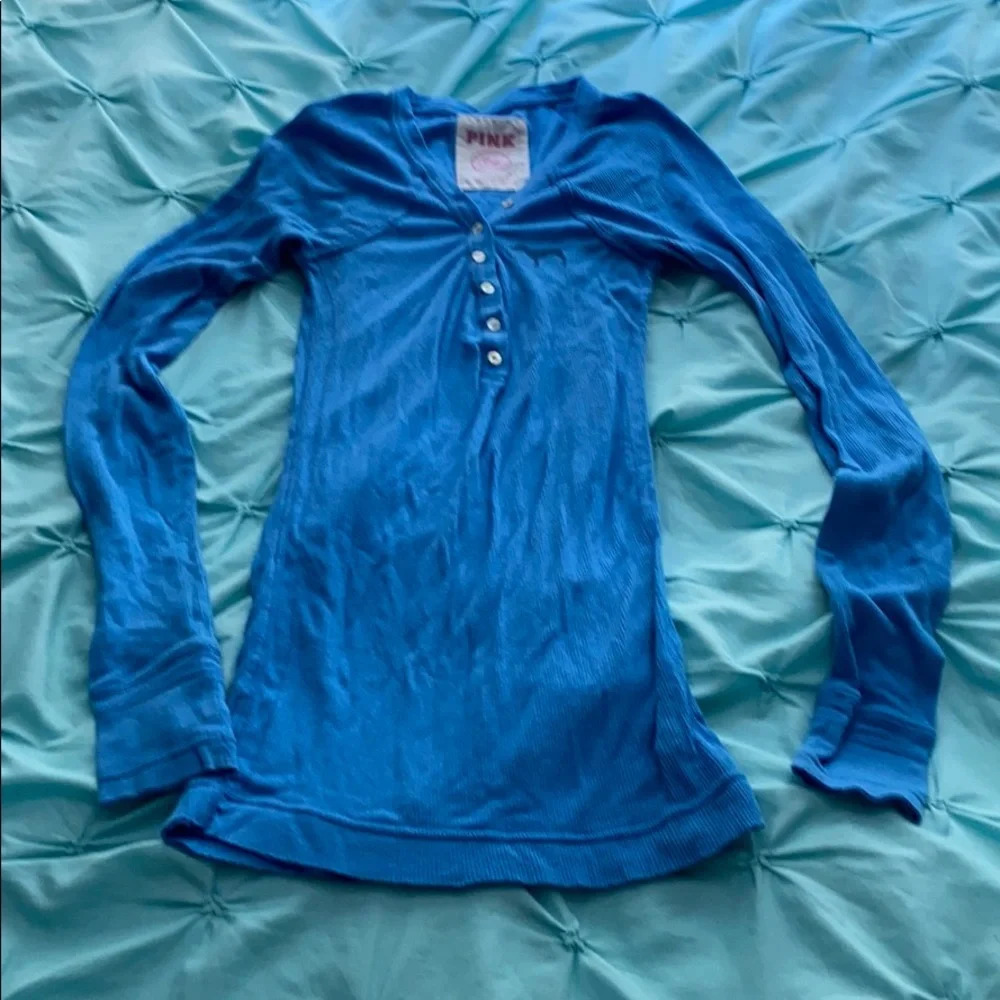 Phi Beta Pink Blue Long Sleeved Thermal Size M